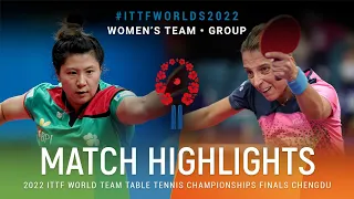 Highlights | Shao Jieni (POR) vs Elizabeta Samara (ROU) | WT Grps | #ITTFWorlds2022