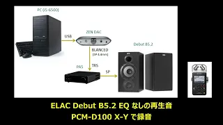 空気録音 2022-04-02－ELAC Debut B5 2 EQ なしの再生音 - PCM-D100 X-Y で録音