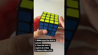 How to turn a 4x4 Rubik’s cube into a 2x2