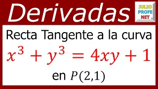 RECTA TANGENTE A UNA CURVA - Ejercicio 3