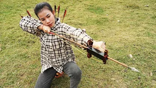 Wow, Amazing Girl Makes Unique Arrow Slingshot | Unique Arrow Slingshot