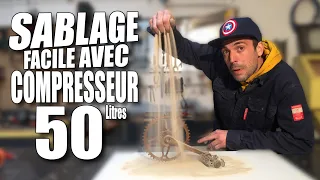 Comment sabler avec un compresseur 50L? C'est possible grâce a une petite astuce