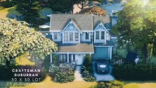 CRAFTSMAN SUBURBAN HOME SIMS 4 SPEED BUILD - NO CC