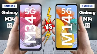 Samsung Galaxy M34 5G Vs Samsung Galaxy M14 5G - Full Comparison 2023 🔥 Techvs