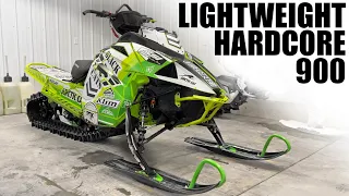 David McClure's Hardcore 900 Alpha lightweight build - the SNOWEST show