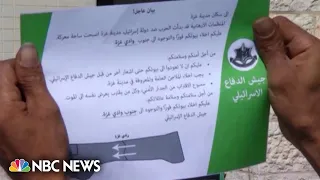 WATCH: Israel drops leaflets telling Gaza City residents to flee south