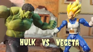 Dragon Ball stop motion : Vegeta vs Hulk #stopmotion #stopmotionanimation #avangers