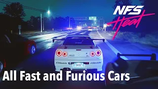 Need For Speed Heat - All Fast and Furious Cars