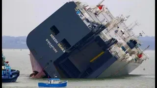 Big Ships Crash After Storm at Sea