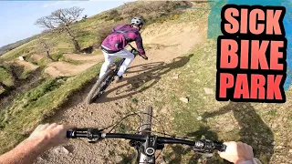 HUGE JUMPS AND FULL SPEED MTB TRAILS AT THIS SICK BIKE PARK!!