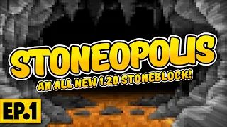 Minecraft Stoneopolis | A NEW GENERATION OF STONEBLOCK! #1 [Modded Questing StoneBlock]