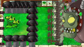 PLANTS VS ZOMBIES 1 Threepeater Doom-Shrom vs Dr. Zombos Tem Zombies ALL