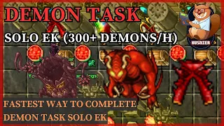 Fastest way to complete Demon Task | 300 - 350 demons per hour | Solo EK Tibia