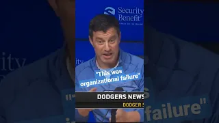 "FAILURE" 😤 Dodgers GM Andrew Friedman Press Conference today on Dodgers loss #Dodgers #shorts
