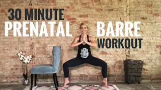 30 Minute Prenatal Barre Workout | Challenging | Lower Body | First & Second Trimester