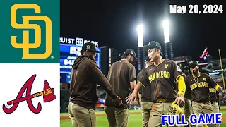 Padres vs Braves [FULL GAME] May 20, 2024 Game Highlights | MLB Highlights | 2024 MLB Season