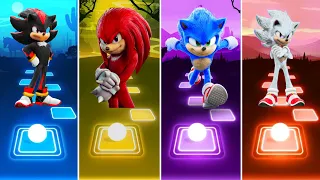 Shadow The Hedgehog 🆚 Knuckles The Echidna 🆚 Sonic The Hedgehog 🆚 Silver The Hedgehog || Tiles Hop🎯🎶