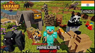 😱 I SURVIVED IN SAFARI WORLD in Minecraft And Here's What Happened ! (PART-2 ) |  Minecraft Hindi