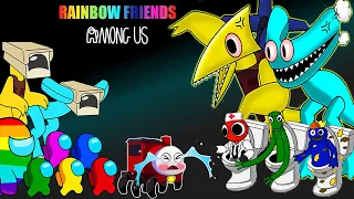 어몽어스 VS 좀비 애니메이션 ( Rainbow friends chapter 2, baby choo choo charles ) - AMONG US FUNNY ANIMATION