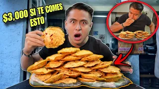 $3,000 SI TE COMES 20 GORDITAS EN 25 MINUTOS | *EL RETO MÁS EXTREMO DE LA CDMX? 🌮