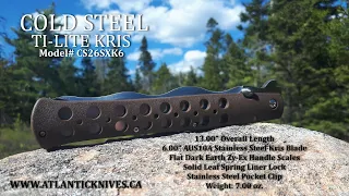 Cold Steel Ti-Lite Kris Dagger - Model# CS26SXK6