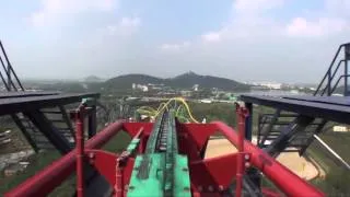 Diving Coaster Roller Coaster Front Seat POV BM Dive Machine Happy Valley Shanghai China