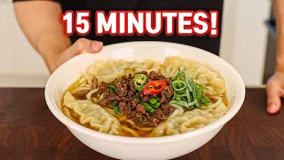 This 15 Minute Dumpling Noodle Soup Will Change Your LIFE! Kal Manduguk!