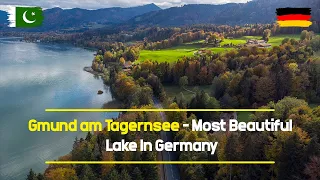 4K Drone Footage - Bird's Eye View of Gmund lake Germany Europe - Relaxation Film with Calming Music