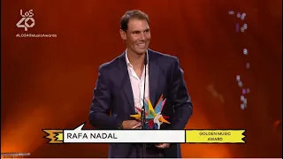 Rafael Nadal received the honorary award of 'LOS40 Music Awards 2021'