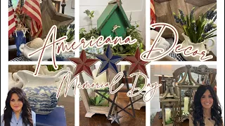 EARLY SUMMER DECOR || AMERICANA DECOR || MEMORIAL DAY DECORATING || VINTAGE COTTAGE DECOR