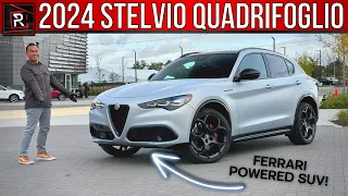 The 2024 Alfa Romeo Stelvio Quadrifoglio Is A Ferrari Powered Italian Super SUV