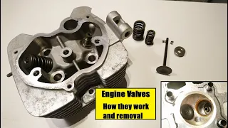 How valves work in a motorcycle engine and how to remove them