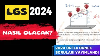 2024 ün İlk Örnek Soruları / LGS 2024 Örnek Sorular