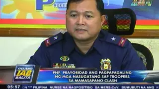 PNP, prayoridad ang pagpapagaling ng mga nasugatang SAF troopers sa Mamasapano clash