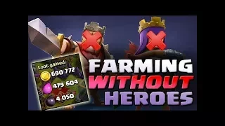 HOW TO FARM GOLD AND ELIXIR WITHOUT HEROES ON TH9 | FARMING STRATEGY ON TOWN HALL 9| CLASH OF CLANS