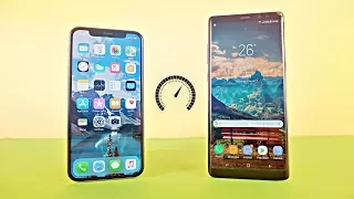 iPhone X vs Samsung Galaxy Note 8 - Speed Test! (4K)