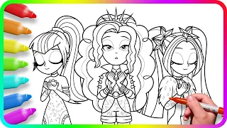 Coloring Pages EQUESTRIA GIRLS. How to draw My Little Pony. Easy Drawing Tutorial Art. Coloring MLP