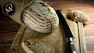 Roggenvollkorn Mischbrot mit Sauerteig und Hefe backen