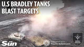 Ukrainian fighters in US-made Bradley tanks reduce Russian armour to scrap in lethal attacks