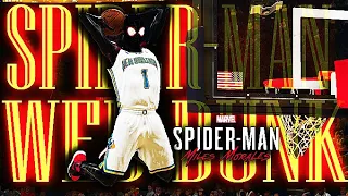 SPIDERMAN MILES MORALES 2,000 DUNK RATING GAME BREAKING WEB DUNK In NBA 2K21 DUNK CONTEST