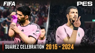 Luis Suárez Celebration FIFA vs PES | 2015 - 2024 |