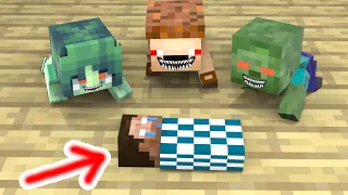 Monster School : Baby Herobrine is Not Infected By Zombies - Minecraft Animation