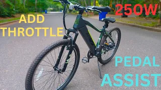 how to add a THROTTLE onto a PEDAL ASSIST bike