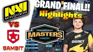 NaVi vs Gambit - Grand Final - Highlights | DreamHack Masters Spring 2021- Finals | GAMBIT vs NaVi