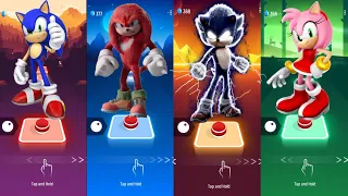 Hedgehog Sonic VS Knuckles VS lightning Sonic VS Amy Exe - Tiles Hop