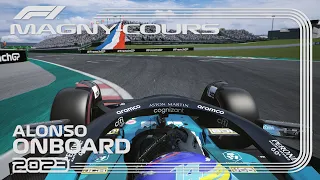 Alternate Reality F1: Fernando Alonso AMR23 OnBoard @ Magny-Cours | 2023 French GP | Assetto Corsa