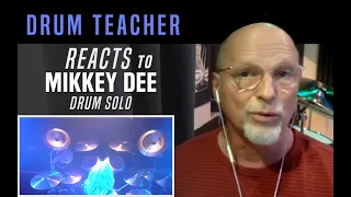 Drum Teacher Reacts to Mikkey Dee - Drum Solo