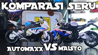 KOMPARASI SERU DIECAST MOTORCYCLE BMW S1000RR AUTOMAXX VS MAISTO SKALA 1/12 YANG MANA YANG TERBAIK??