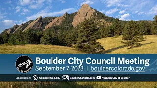 Boulder City Council Meeting 9-7-23