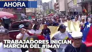 Inicia marcha del 1ero de Mayo en Caracas - En Vivo